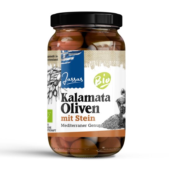 210 g Bio Kalamata Oliven mit Stein von Jassas