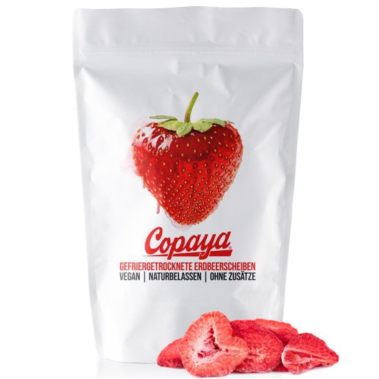 Gefriergetrocknete Erdbeerscheiben von Copaya 100g