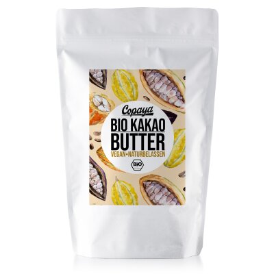 250g Bio Roh Kakaobutter Coins von Copaya
