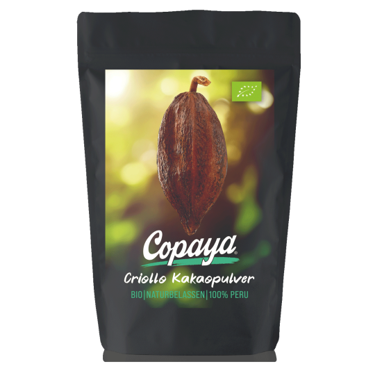 500g Bio Roh Kakaopulver aus Criollo Bohnen aus PERU von Copaya