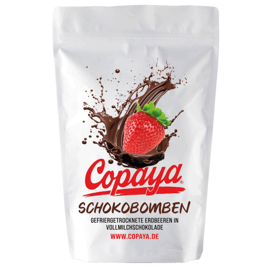 1kg Schokobombe Erdbeeren in Vollmilchschokolade von Copaya