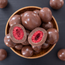 Schokobombe Himbeeren in Vollmilchschokolade 500g von Copaya