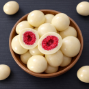 500g Schokobombe Himbeeren in weißer Schokolade