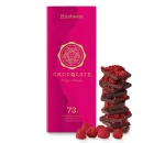 75g Bio Schokolade mit gefriergetrockneten Himbeeren 73% Kakao von CHOCQLATE
