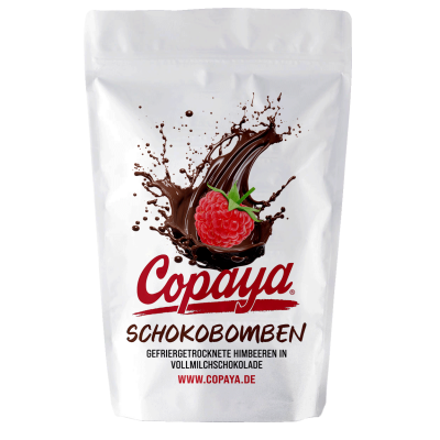 1kg Schokobombe Himbeeren in Zartbitterschokolade