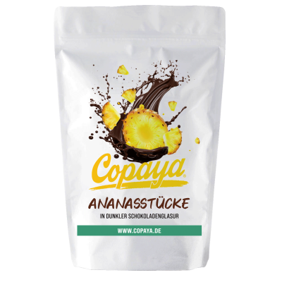 1kg Ananasstücke in dunkler Schokoladenglasur von Copaya