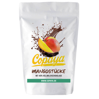 500g Mangostücke in Vollmilchschokolade von Copaya