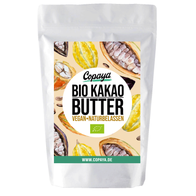 800g Bio Roh Kakaobutter Coins von Copaya