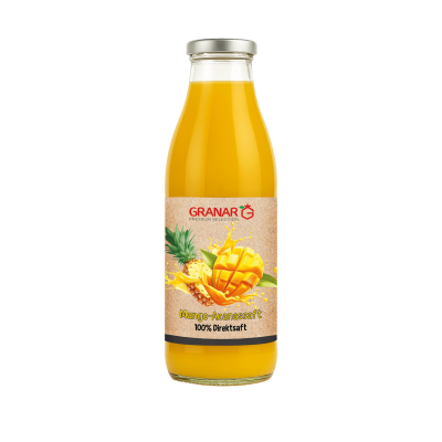 6 x 750ml Premium Mango & Ananas Direktsaft von Granar