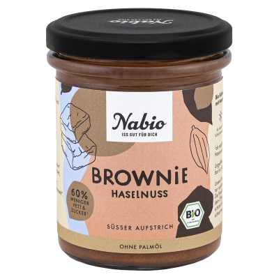 175g Bio Haselnuss Brownie Aufstrich von Nabio